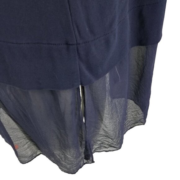 Eileen Fisher 100% Silk Long Sleeve Blue Blouse Size Petite S Sheer Hem Career - Picture 14 of 14